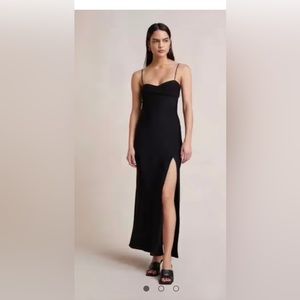 Giuliano Bec&Bridge black formal maxi dress with split. Size 6